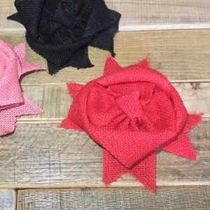 5.5” Wide Red Burlap Bow